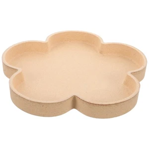 Pot Flower-shaped Tray Office Rustic Wood Serving Trays Themed Snack - Picture 1 of 12