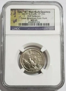 2019-W 25C WAR IN THE PACIFIC NGC MS65 First Releases Coin.. - Picture 1 of 3