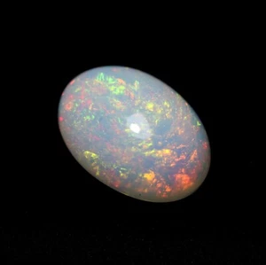 15.9 Crt 23x16 MM Natural AAAA+ Red Green Pink Play Fire Ethiopian Opal Cabochon - Picture 1 of 16