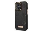 Guess Case for iPhone 13 Pro Max PU Peony Metal Plate, Black