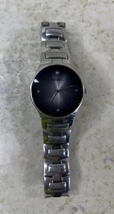 Fossil Arkitekt Mens Watch FS-3028 Black Dial Quartz Analog Silver Tone Case - Picture 1 of 6