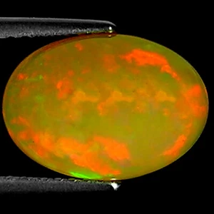 2.82 Ct Natural Ethiopian Cabochon Opal Gemstone Multi Color Oval Cut - Picture 1 of 2