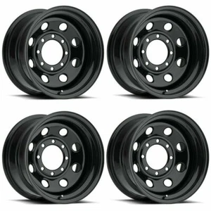 Set 4 17" Vision HD 85H Soft 8 Gloss Black Wheels 17x9 8x170 Rims -12mm - Picture 1 of 6