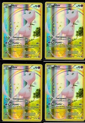 Mew Mythical Collection X 4 FULL ART Promo XY110 GENERATIONS Pokemon - Image 1 of 4