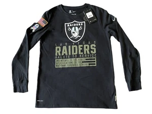 Nike - Youth Large NFL Las Vegas Raiders Salute to Service Black Shirt NWT - Picture 1 of 8