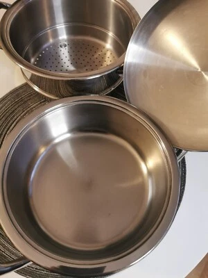 AMC Topf 2,3 Liter 20cm und Tiefe 7 cm + Siebtopf  Induktion - Bild 1 von 4