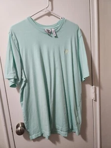Adidas Go-To Tee Short Sleeve T Shirt Men's Size Large Teal Solid Plain - Picture 1 of 3