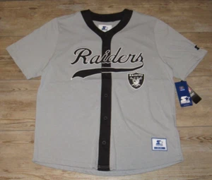 Camiseta deportiva de béisbol Starter Las Vegas Oakland Raiders plateada estilo vintage para hombre XL - Imagen 1 de 5