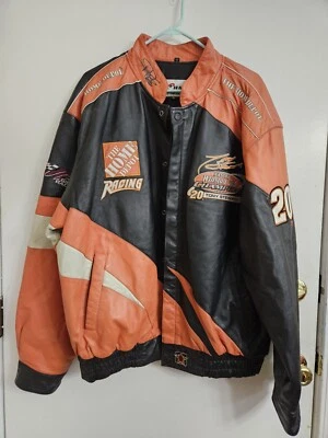 Chase Tony Stewart Home Depot2002 Cup Champion Race Leather Jacket Men XL NASCAR - Image 1 of 4
