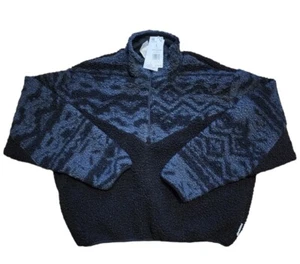 Neu Reebok Core 10 Am Sherpa Quart schwarz und grau Jacke Damengröße Large - Bild 1 von 10