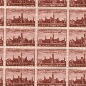 Full mint sheet of 50 #943 Smithsonian Institution 100th Anniversary - Picture 1 of 1
