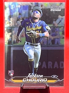 Jackson Chourio 2024 Topps Stadium Club Chrome #184 Milwaukee Brewers RC - Picture 1 of 2