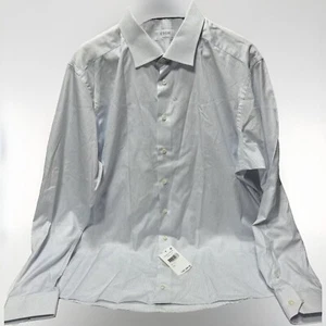 Eton Men's Dress Shirt Size 18 1/2 Light Blue Long Sleeve Classic Fit Cotton New - Picture 1 of 13