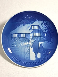 Piatto natalizio porcellana 1973 Bing & Grondahl Copenhagen Jule Aften Country - Foto 1 di 5