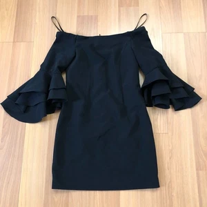 Milly Minis Size 12 Women's Flounce Layered Off Shoulder Short Length Dress - Picture 1 of 16