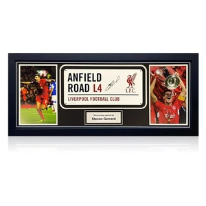 Steven Gerrard Signed Liverpool Street Sign. Framed - Picture 1 of 4