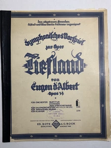 Notas.  Albert. Prólogo sinfónico a tierras bajas. Opus 34.  Partitura. - Imagen 1 de 1