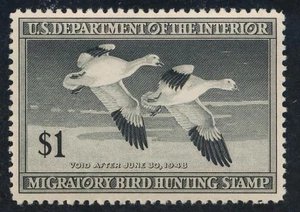 UNITED STATES (US) RW14 MINT VF LH $1 SNOW GEESE - Picture 1 of 2