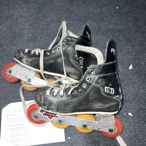 Patines en línea vintage Riedell Series 100 191 hockey negro patines juveniles 5 - Imagen 1 de 9
