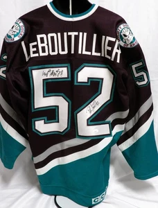 Peter Leboutillier Anaheim Ducks Signed CCM Authentic Jersey JSA Authenticated - Bild 1 von 6