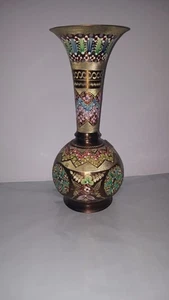 Turkart handgefertigte geätzte und handbemalte Vase 10" - Bild 1 von 9
