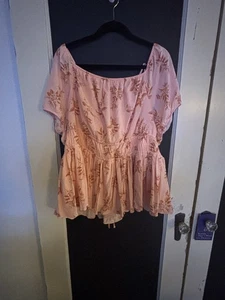 Nuevo con etiquetas Top floral rosa naranja cruzado espalda cruzada cruzada górrida lavable tórrido talla 3X - Imagen 1 de 8