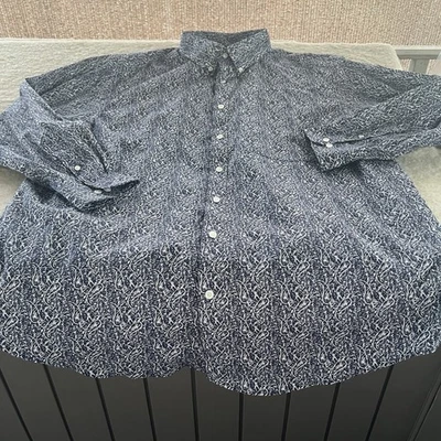 Camisa Roundtree & Yorke Para Hombre 2X/Alta Manga Larga Con Botones Azul Cachemira Foto 1 de 4