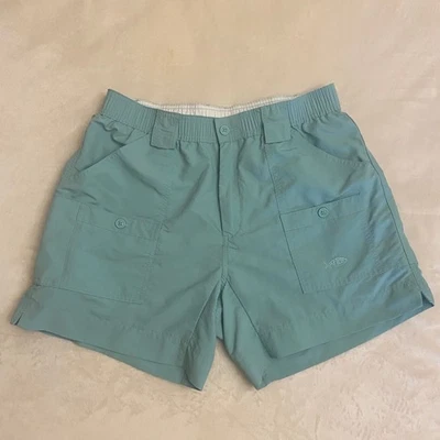 Pantalones Cortos de Pesca AFTCO Azul Marino Talla 34 Hombres Bolsillos de Carga Secado Rápido Foto 1 de 4