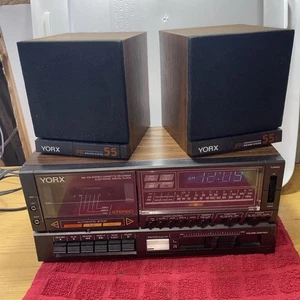 Lettore registratore a nastro ricevitore stereo FM/AM vintage YORX modello M2489 con altoparlanti - Foto 1 di 8