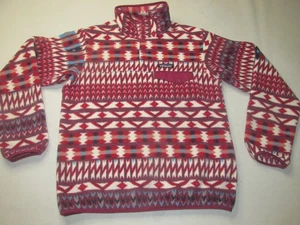Patagonia Women's Lightweight Synchilla Snap-T Fleece * Red Aztec * Small - Picture 1 of 4