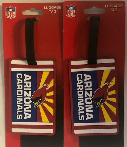 Arizona Cardinals Travel Bag Tag Luggage ID Tag NFL -  SET OF 2 Cover