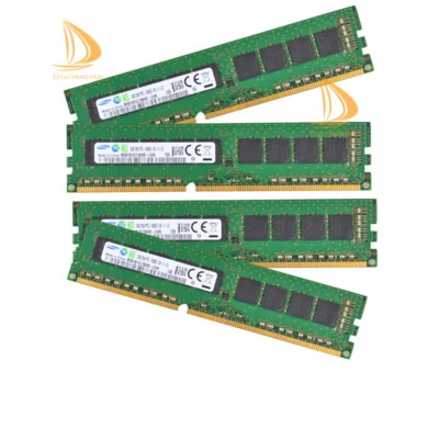 32GB Samsung 4x 8GB 2RX8 PC3-10600E DDR3-1333Mhz Desktop ECC Memory RAM DIMM NEW - Image 1 of 4