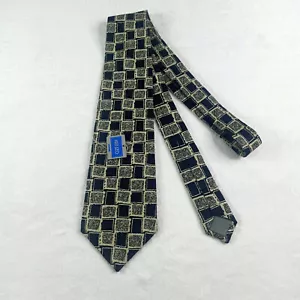 New KENZO Homme Geometric Design Black Tie Made in Japan - Picture 1 of 11