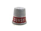 Sunshine Ranges Red & Silver Tone Sewing Thimble