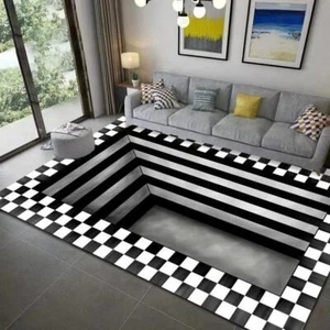 3D Vortex Illusion Carpet Entrance Door Floor Mat Doormat Non-slip Decor Rugs - Picture 1 of 27