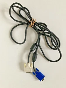DVI to VGA Cable. Kawasaki Connector Points. Black. 3 metre - Picture 1 of 2