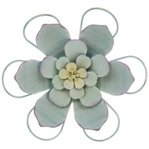 Multi Layered Green or Blue Flower Metal Wall Decor - Picture 1 of 12