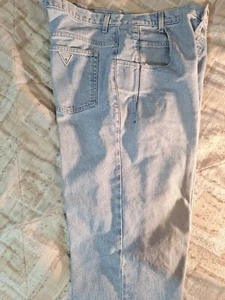 Vintage Guess Jeans Green Tag 36x30 USA Made 90s Stonewash Denim Unisex - Picture 1 of 17