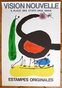 Miro Joan Affiche originale lithographie abstraction art abstrait surréalisme - Imagen 1 de 1