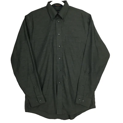 Arrow Company Wrinkle Free Oxford Shirt Men's  15.5-34/ 35 Green Long Sleeve - Image 1 of 4