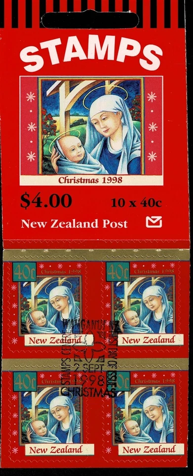 NEW ZEALAND - 1998 CHRISTMAS BOOKLET - Sc#SB 92 - CTO - NZ 39 - Image 1 of 1