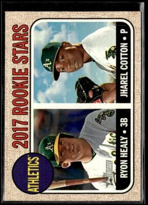 2017 Topps Heritage #199 Rookie Stars (Ryon Healy / Jharel Cotton) Athletics - Image 1 of 2