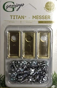 18 Titan Ersatz Messer Klingen f Honda Miimo 310 520 3000 (0,5mm) NEU + 18 Schr. - Picture 1 of 5