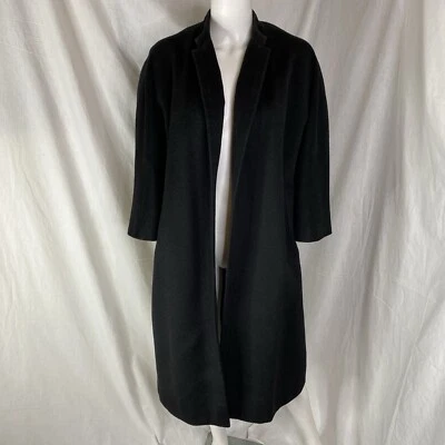 50s Boston Store FORSTMANN Ermina Goldstein open front trench coat L/XL cashmere - Image 1 of 4