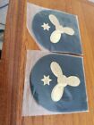 A Pair Of Royal Navy Bullion Embroidered Patches 1990S, 9 Cm Tall By 9 Cm W