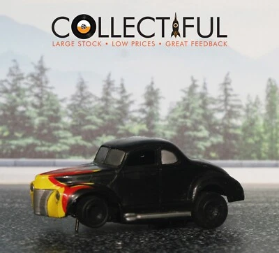 TYCO - FORD  COUPE - BLACK WITH FLAME DECALS - VINTAGE SLOT CAR🔥 - Image 1 of 4