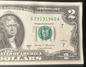 $ 2 ausgefallene Seriennummer nachlaufend Geburtstag Jahresnote 1960 G29131960A Serie 2017A - Bild 1 von 3