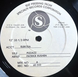PATRICE RUSHEN Pizzazz *TEST PRESSING* ORIG 1979 US Vinyl LP *GRAIL RARE* Disco - Picture 1 of 3