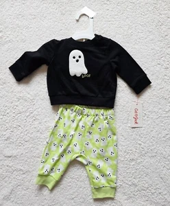 Baby girl/ boy Halloween Ghost Graphic Top & Pants Set Cat & Jack Size 0/3 3/6 m - Picture 1 of 4