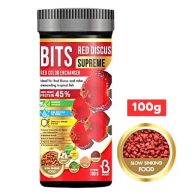 Bits Red Discus Fish Food Enhancer Color Tropical Fresh Water Pompadour Boots - Image 1 of 4
